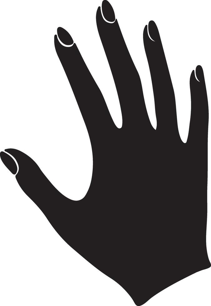 Elegant Black Hand Silhouette Art for Design Projects vector