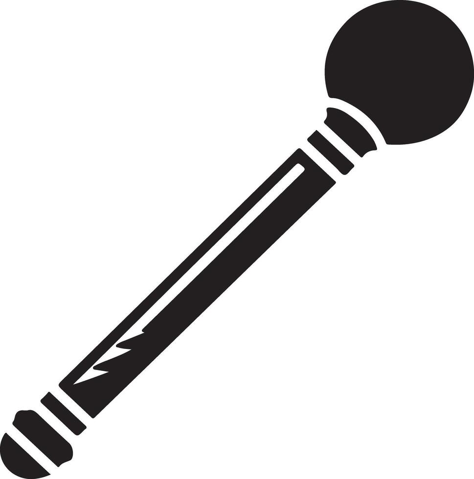 Simple Black Silhouette Royal Scepter Graphic vector
