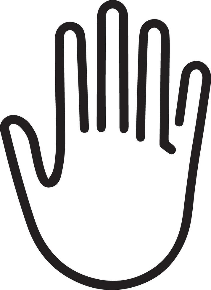 Clean Line Art Hand Outline Illustration Graphic vector
