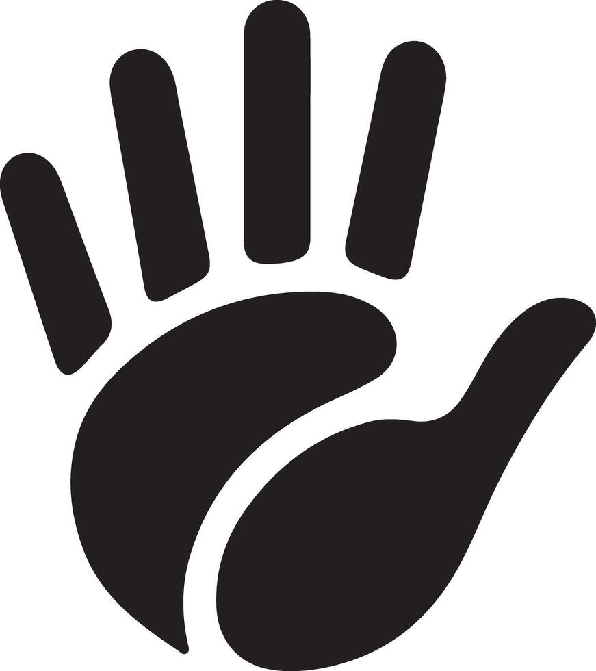 Black Hand Silhouette Illustration Design vector