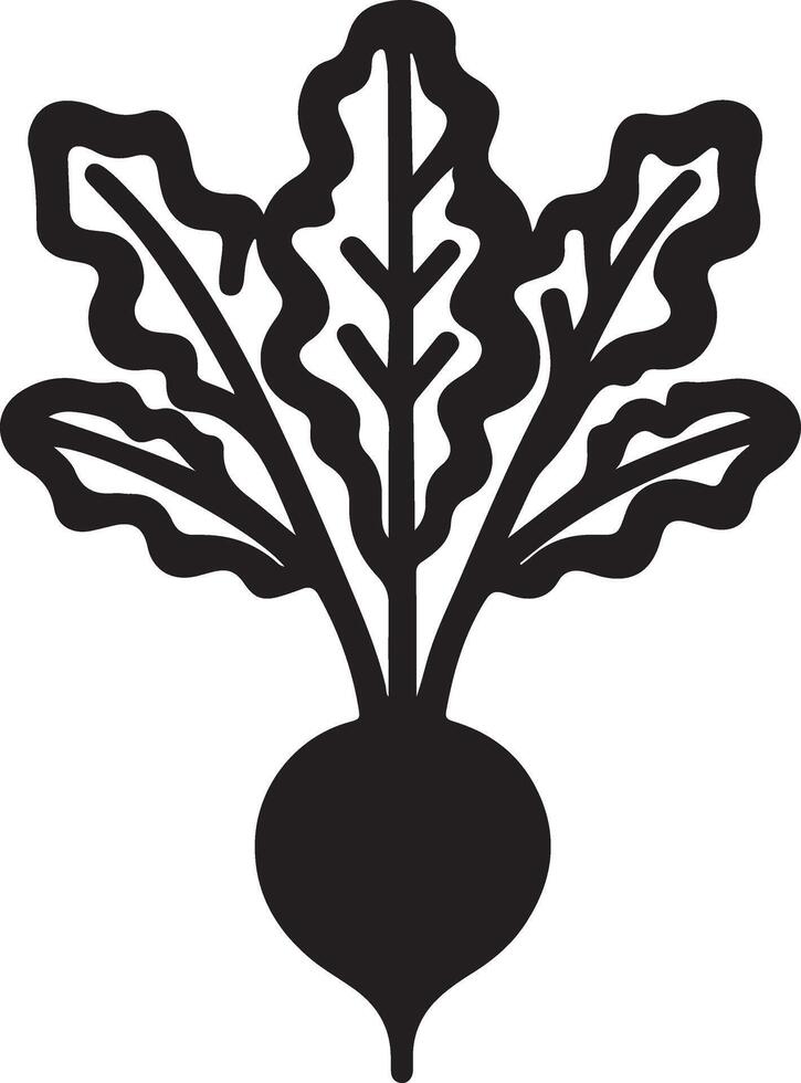 Bold Line Art Beetroot Vegetable Icon Graphic Design vector