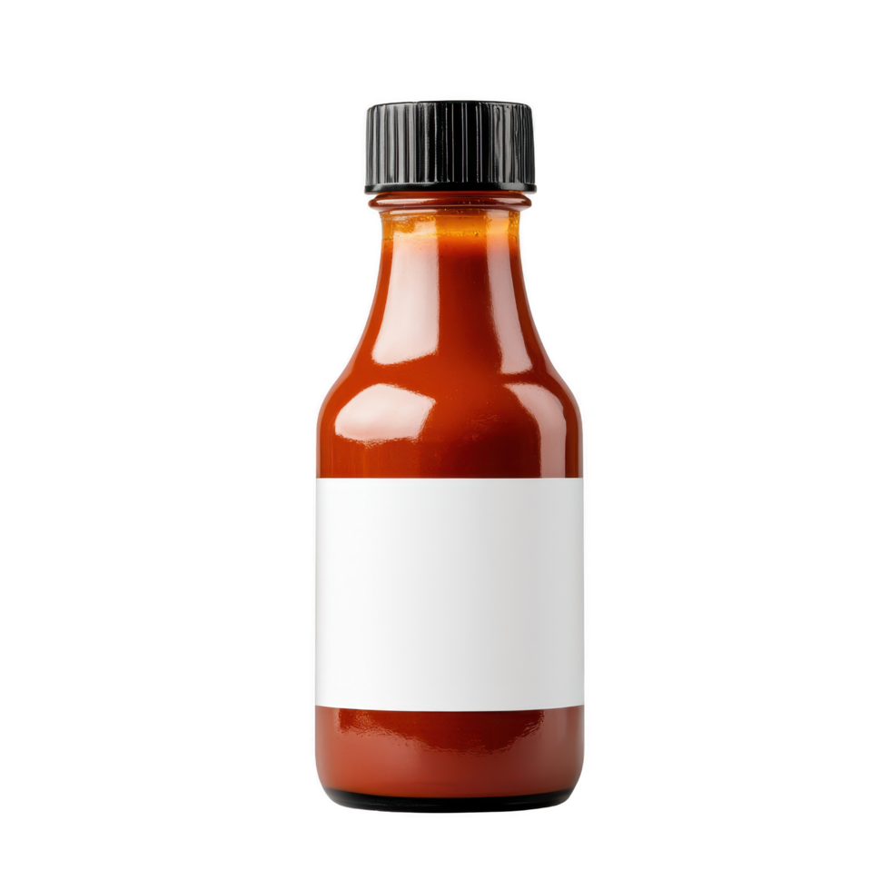 homemade sauce bottle isolated on transparent background png