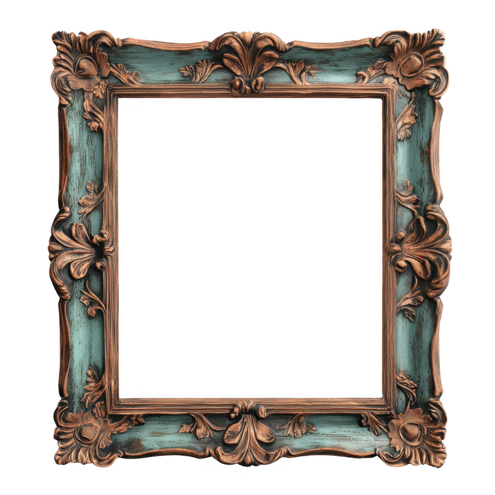 Decorative vintage picture frame isolated on transparent background png