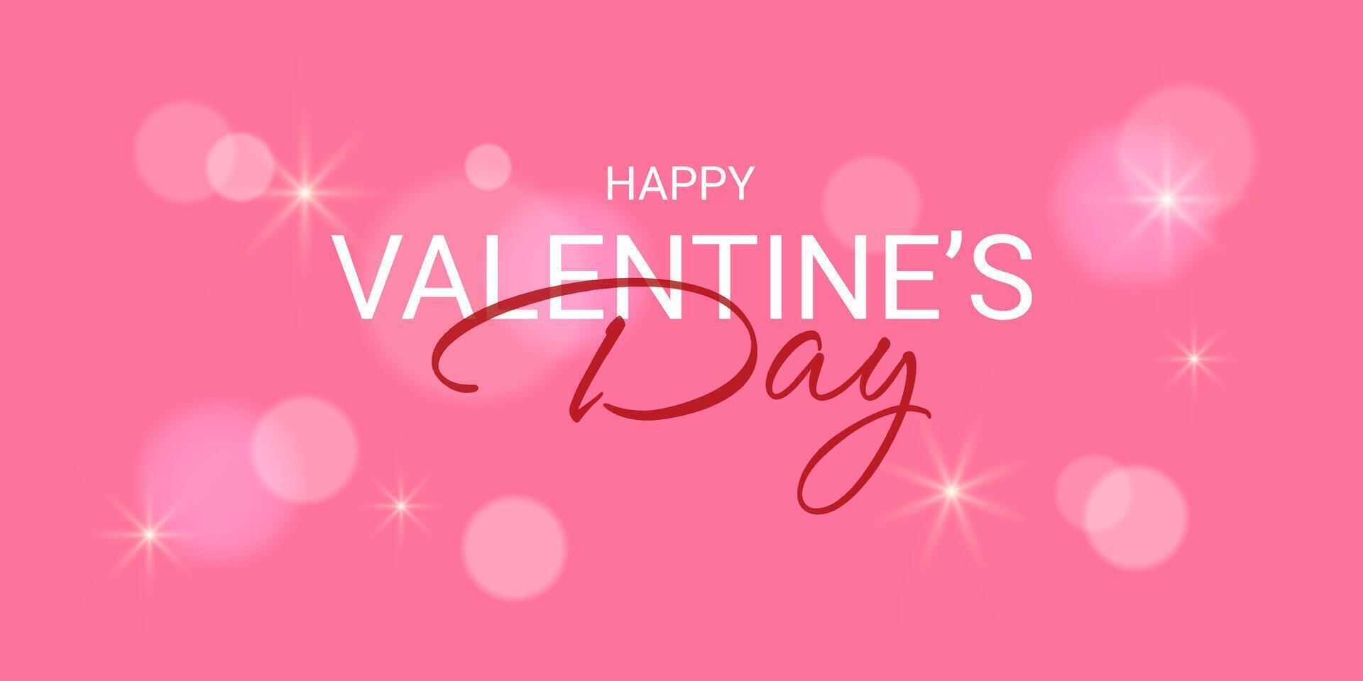 Valentine's Day card. Illustration with bokeh effect. February 14, 2025 vector