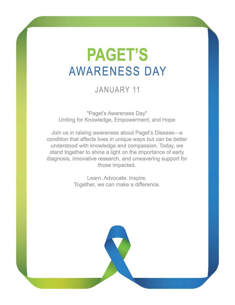 Pagets Awareness Day background. vector