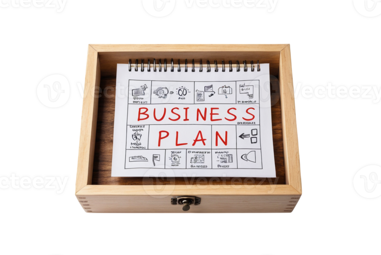 2025 business plan with text on wood box design 53783648 PNG