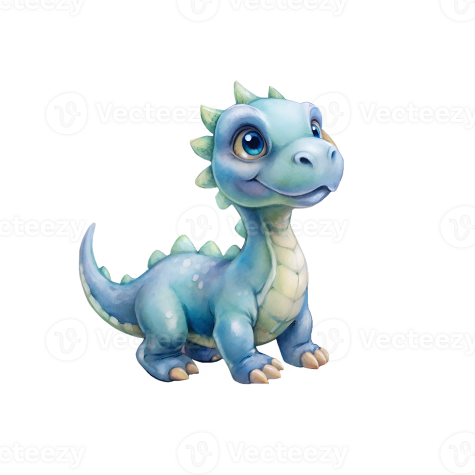cartoon style for kids, baby dinosaurs isolated on a transparent background png