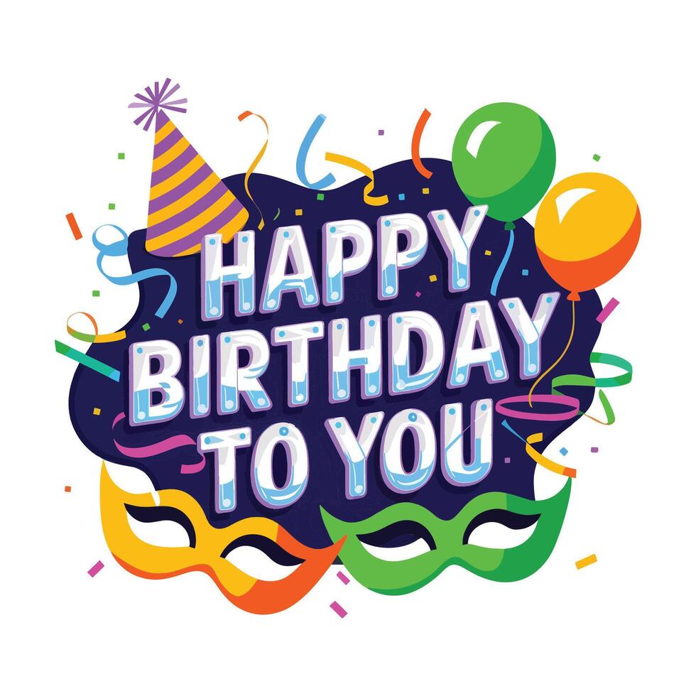 Celebratory Whirlwind Dynamic Birthday Extravaganza vector