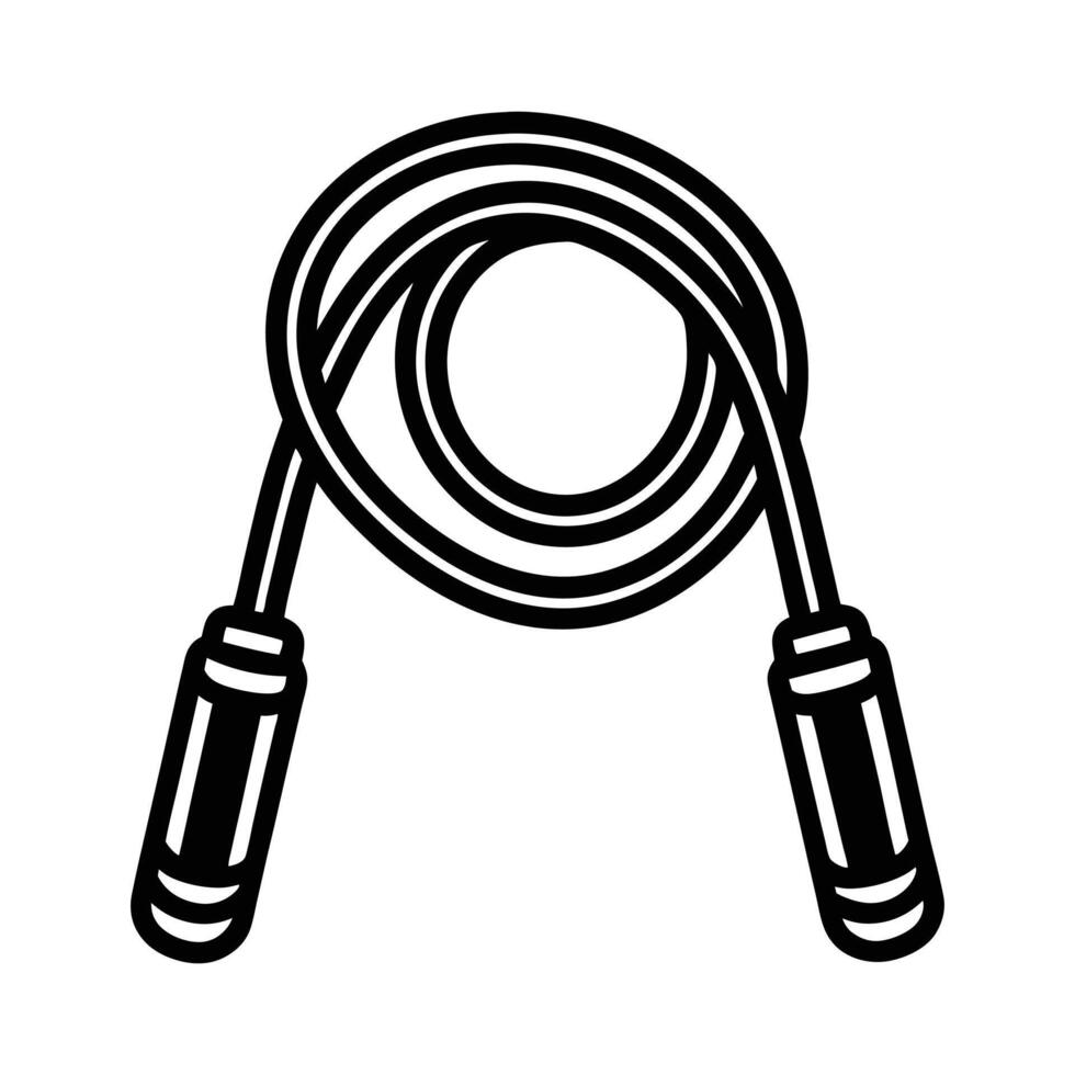 skipping rope silhouette illustration vector