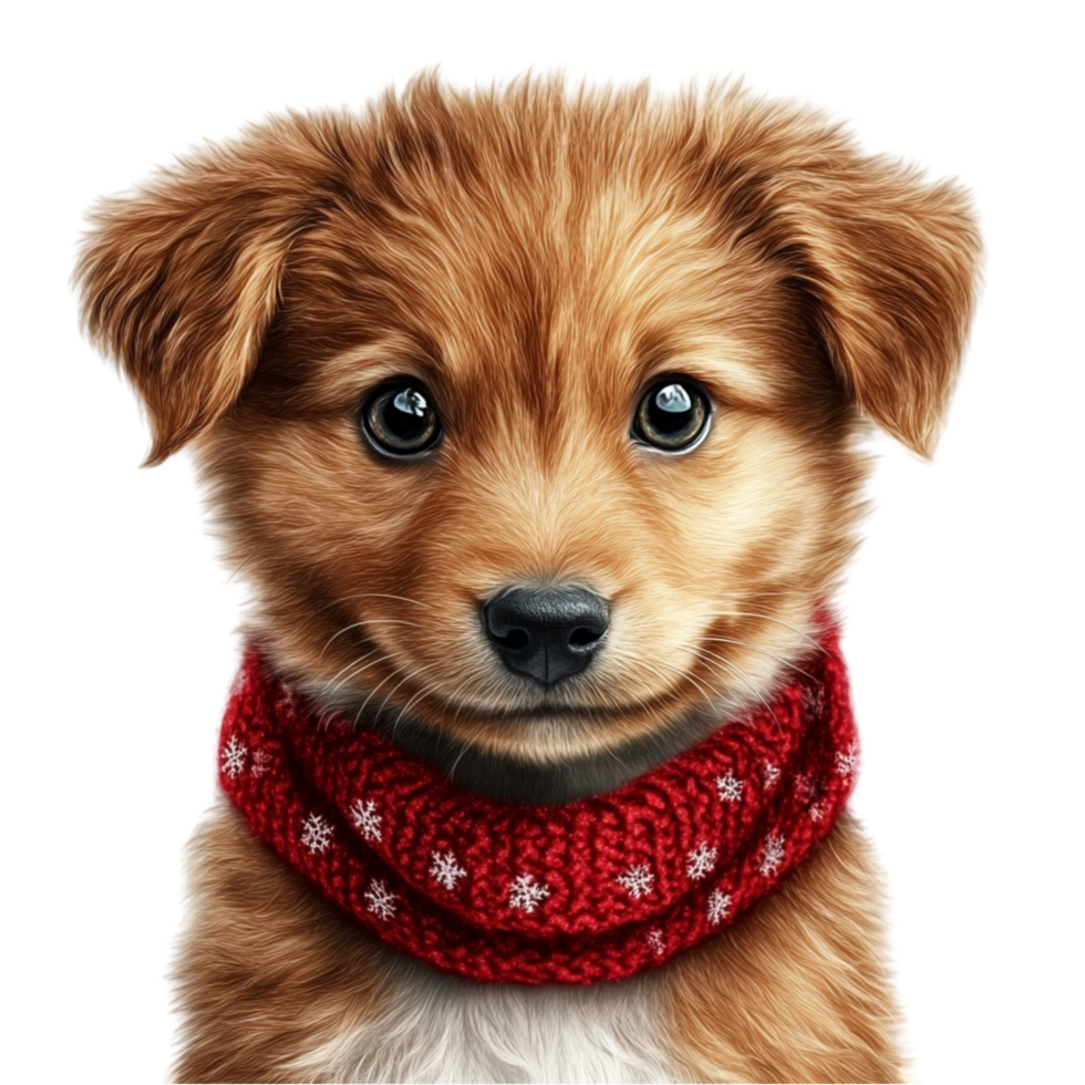 Cute Puppy with Bandana png