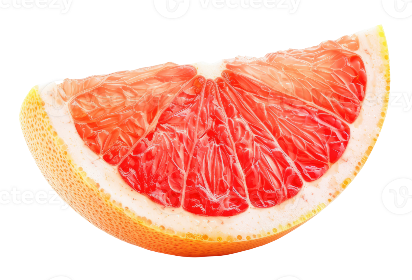 Slice of grapefruit isolated on transparent background png
