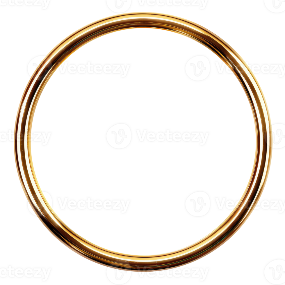 Gold ring isolated on transparent background png