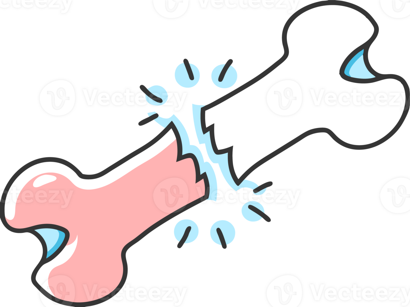 Illustration of a broken bone png