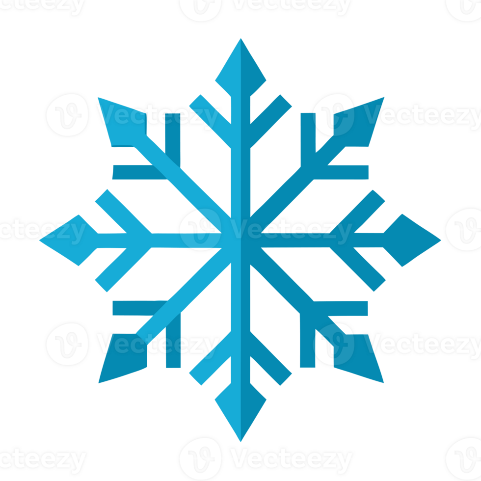 un geométrico copo de nieve diseño caracteristicas angular formas y un simétrico modelo. recortes png