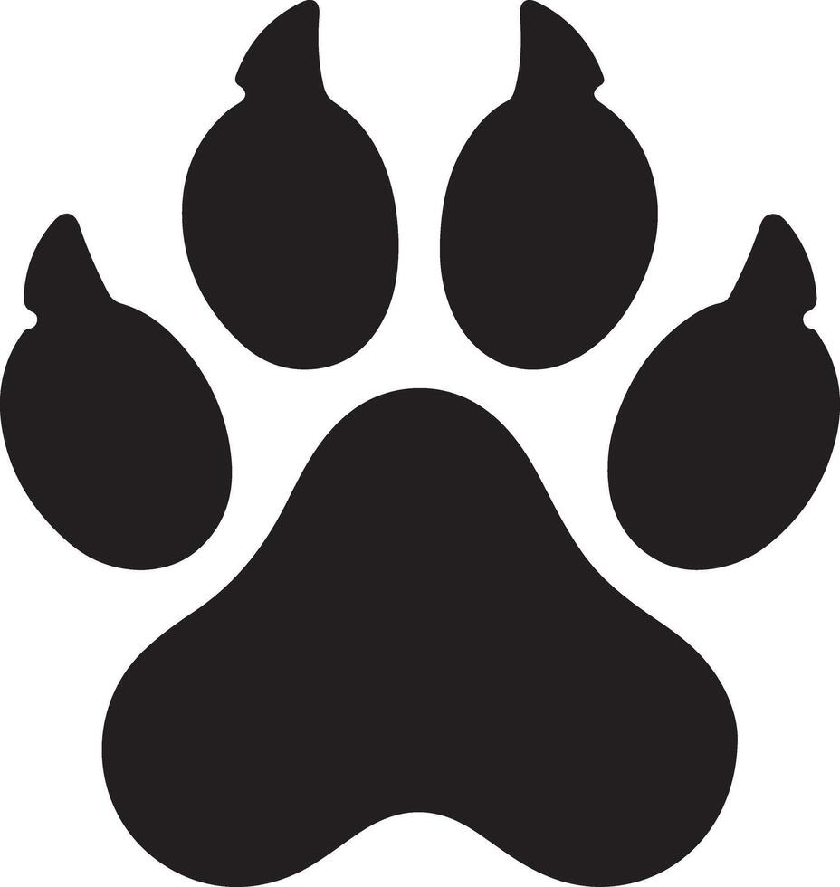 Paw Print Silhouette Illustration vector