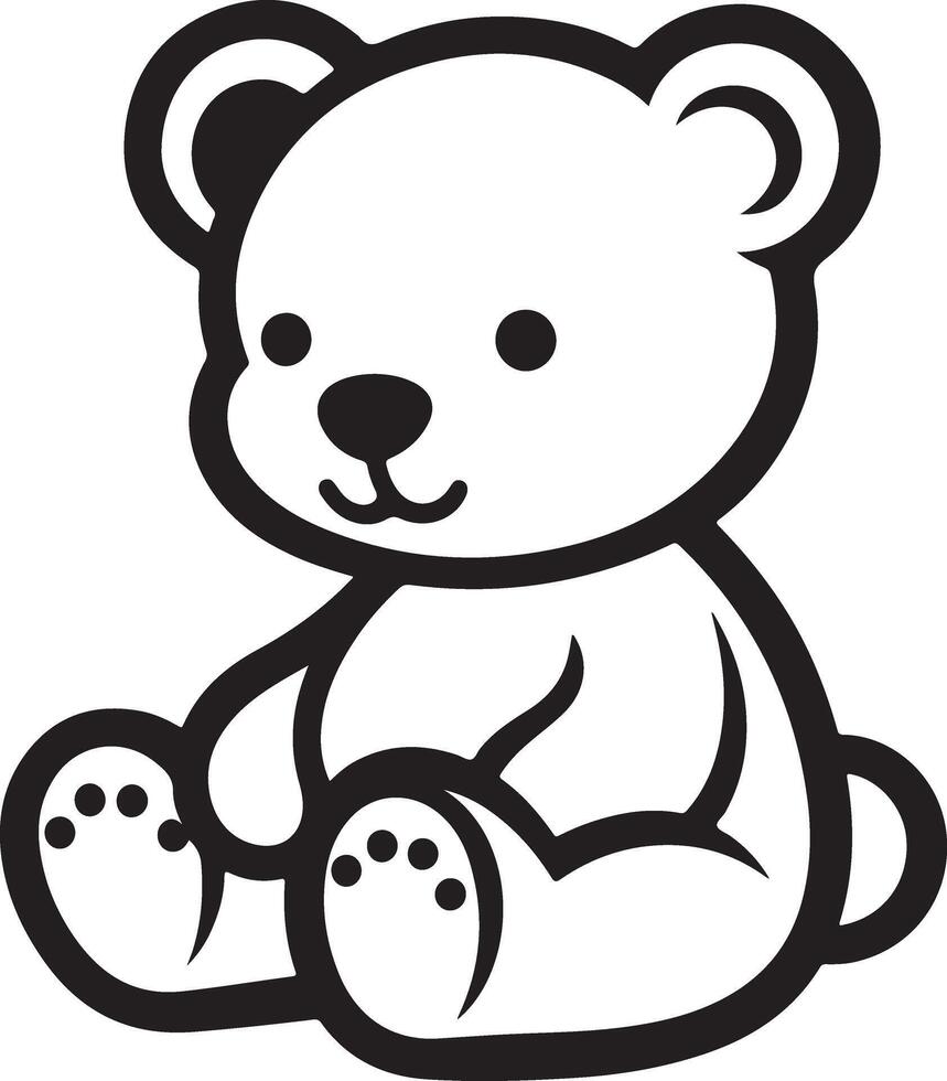 Adorable Teddy Bear Illustration for Kids and Nursery vector