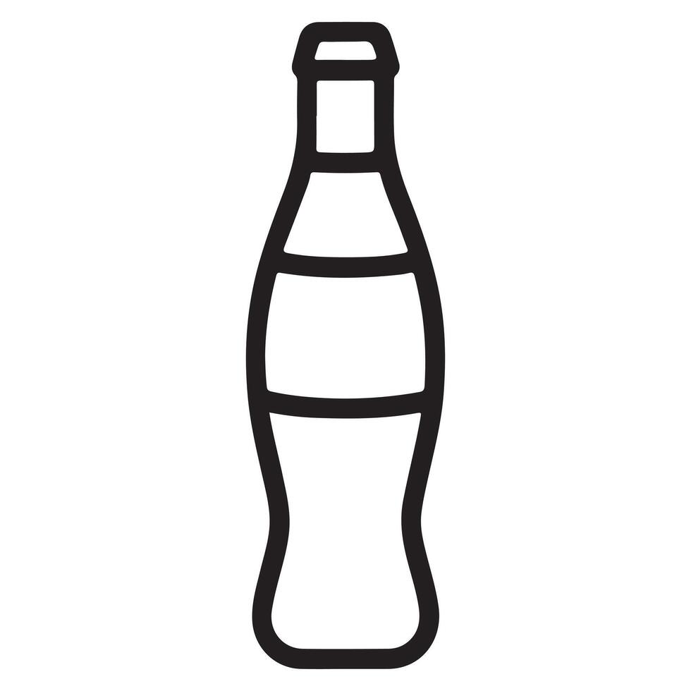 Line Art Illustration of a Soda Bottle for Various Designs vector