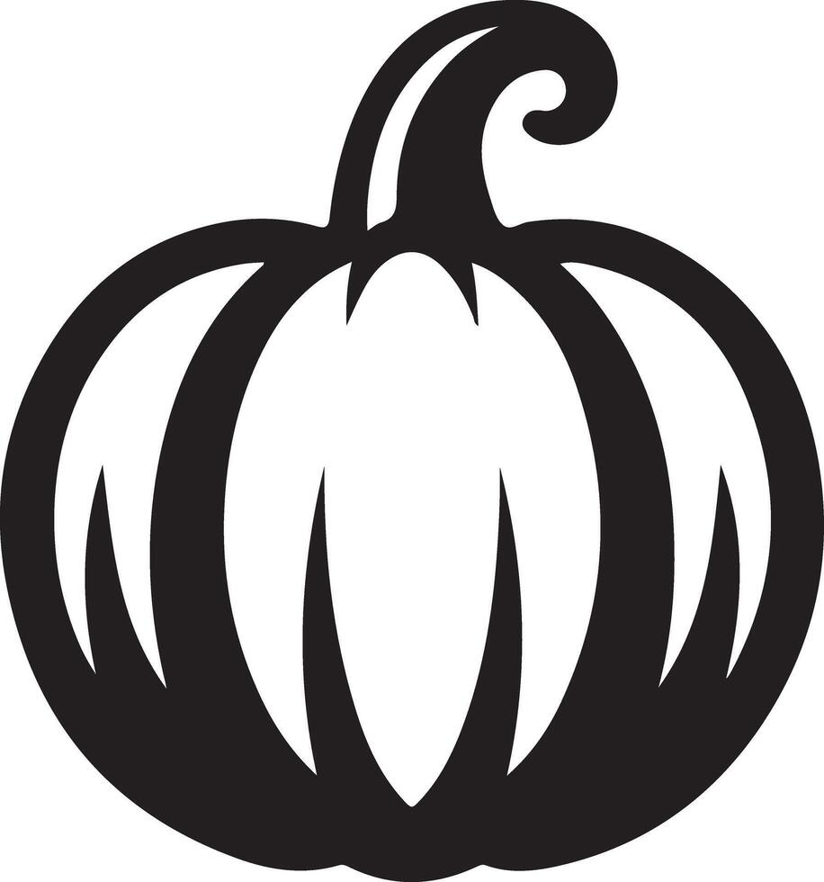 Intricate Spiky Pumpkin Silhouette Illustration for Halloween vector