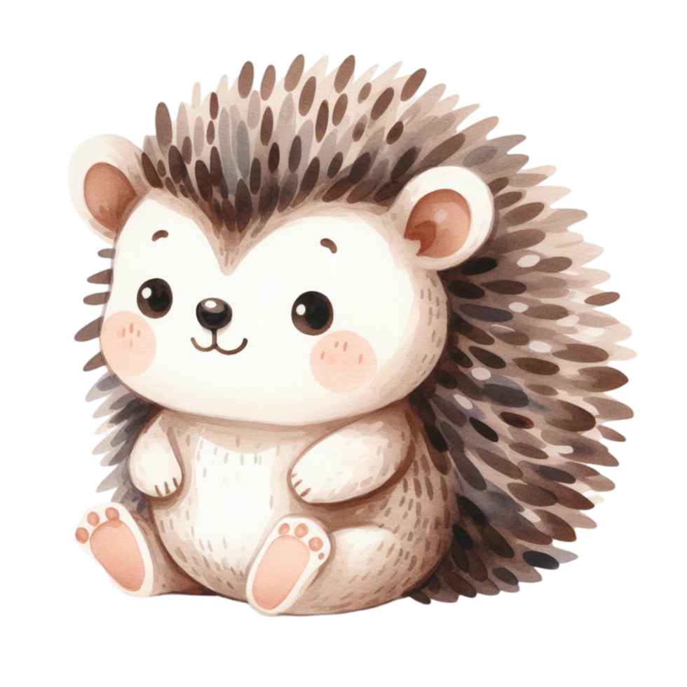 A cute hedgehog cutouts png