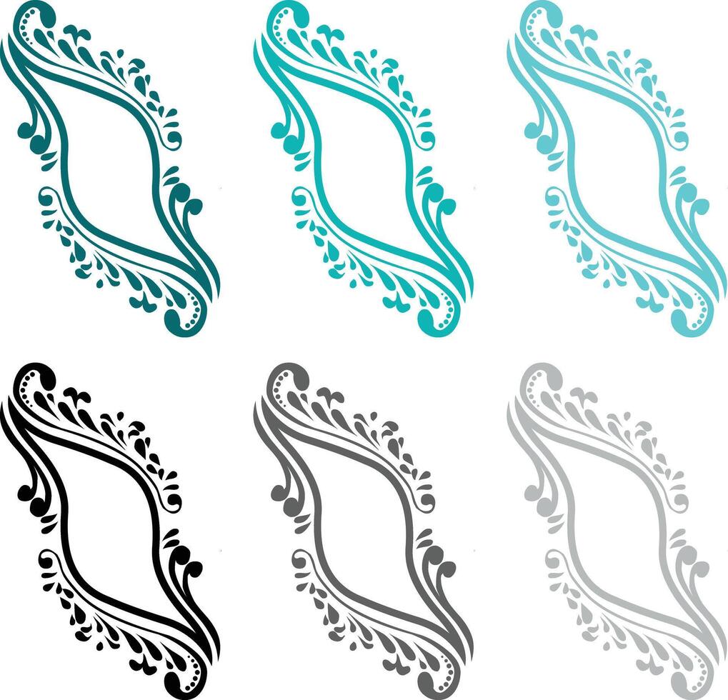 frame border royal style vector