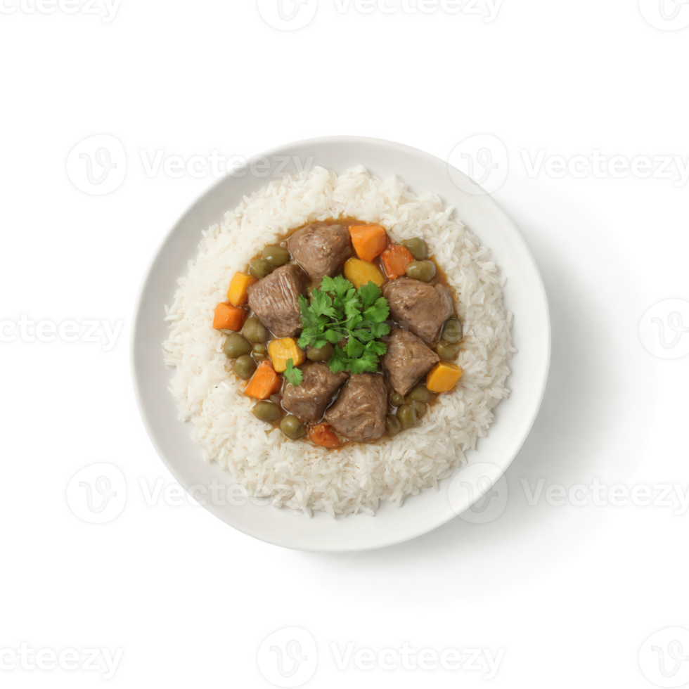 Seco de Cordero - Slow-cooked lamb stew made with cilantro, beer, and vegetables, offering a tender, flavorful meat dish served png