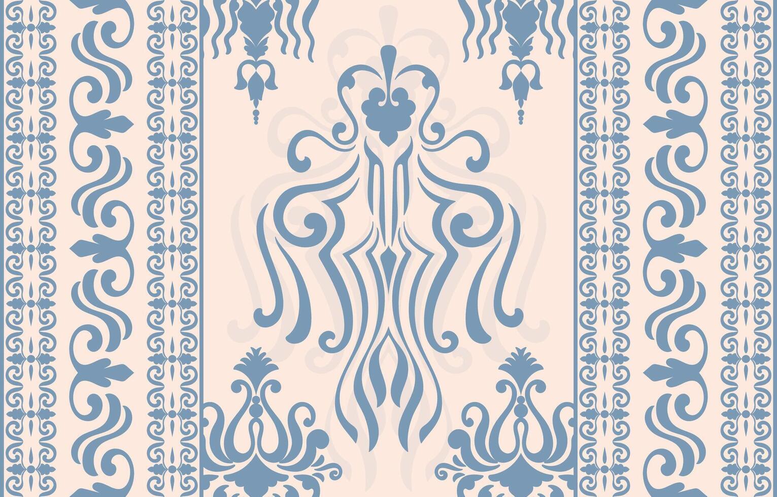 Motifs African boho paisley Floral Ikat pattern embroidery border. Ethnic ikat floral Ethnic Indian Pattern Ikat pattern Ethnic Pattern.Border indian floral Aztec embroidery border seamless patterns. vector
