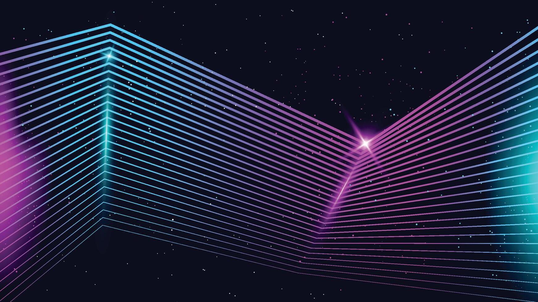 futuristic HD vaporwave background wallpaper with neon, retro, 90s, and glow styles. abstract line art retro wave with neon and glow styles. vector