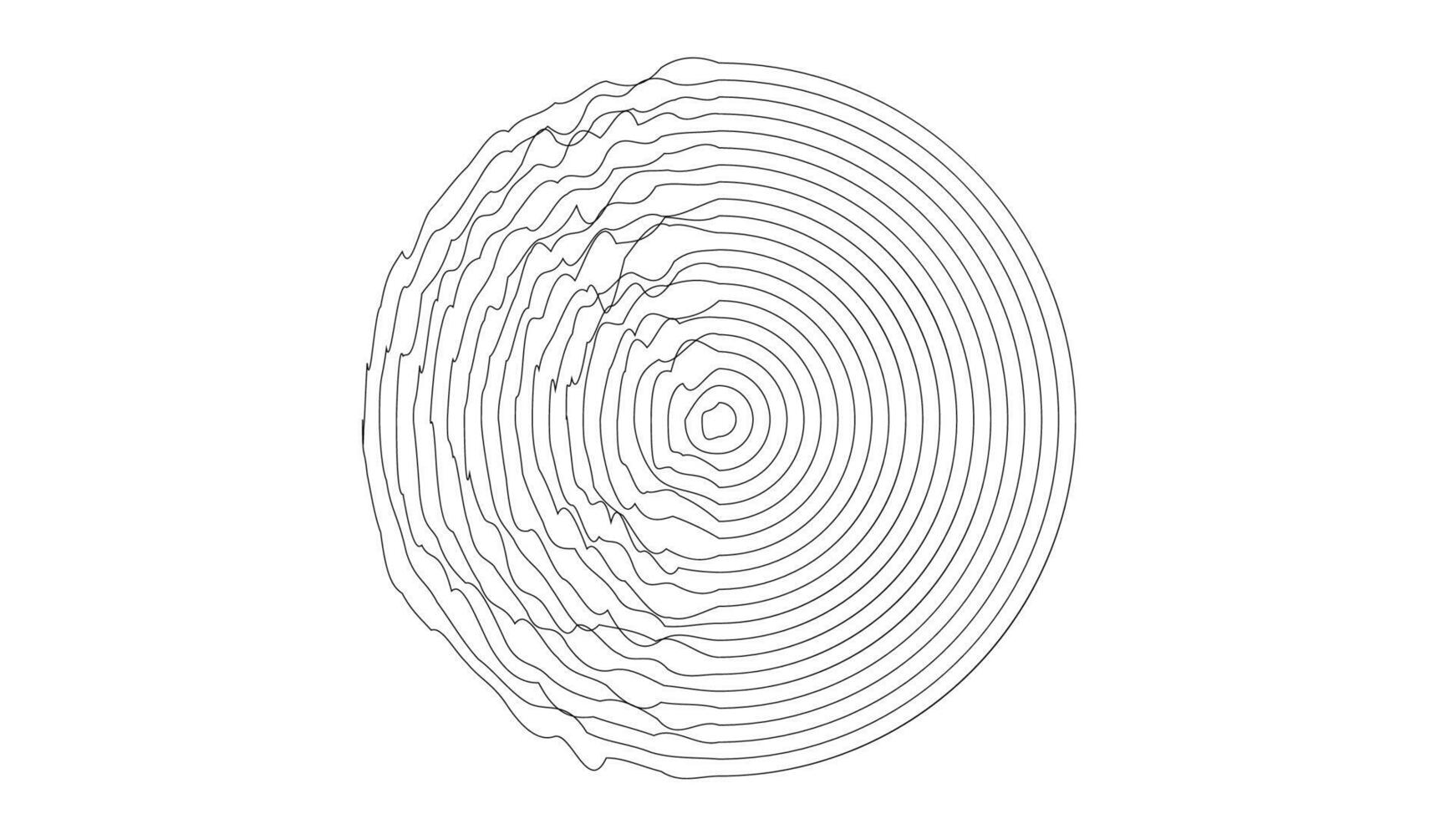 circle kinetic wave background wallpaper. abstract circle wave with outline and line art styles vector