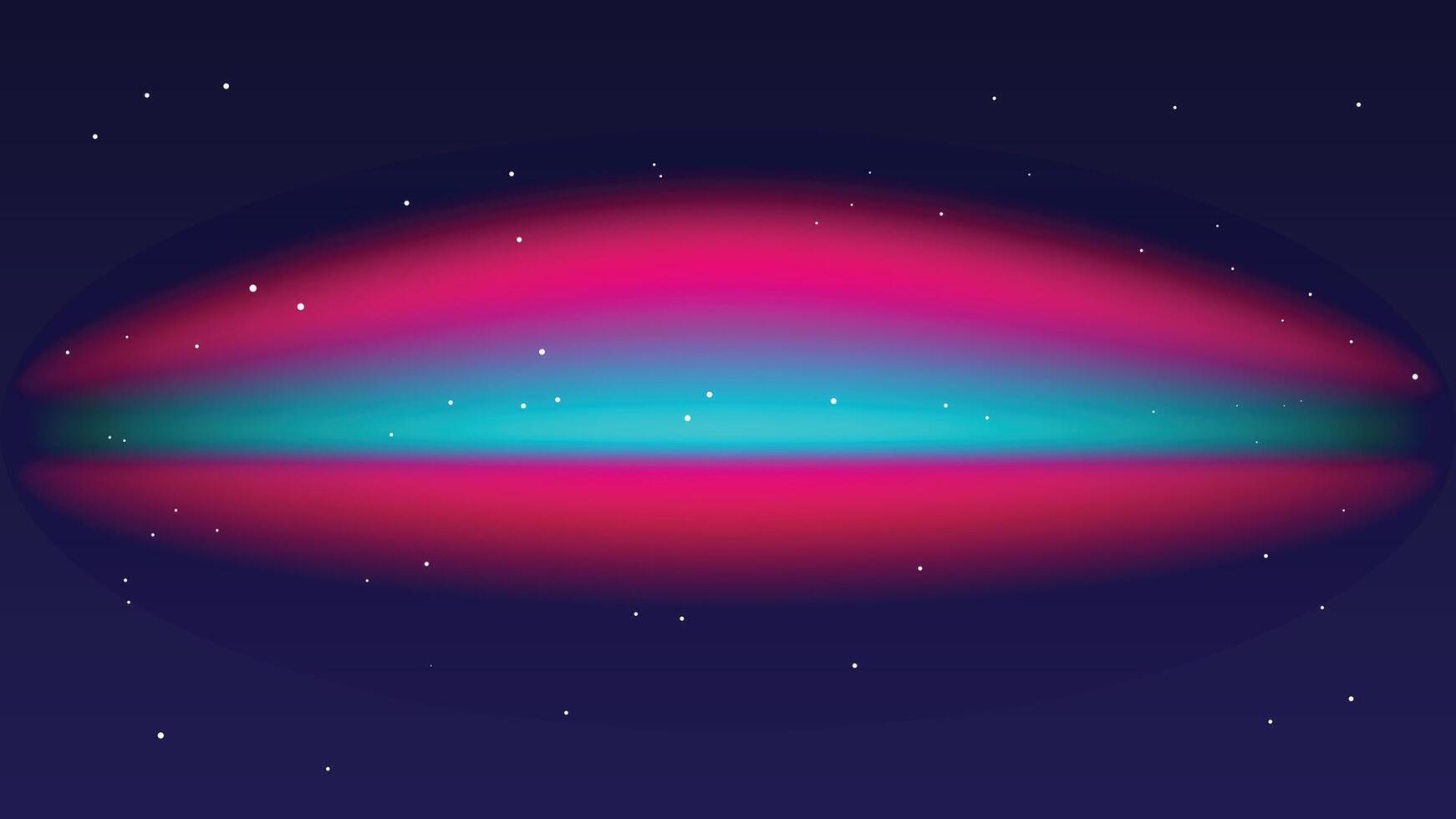 An abstract space with a bright blue and pink object vector