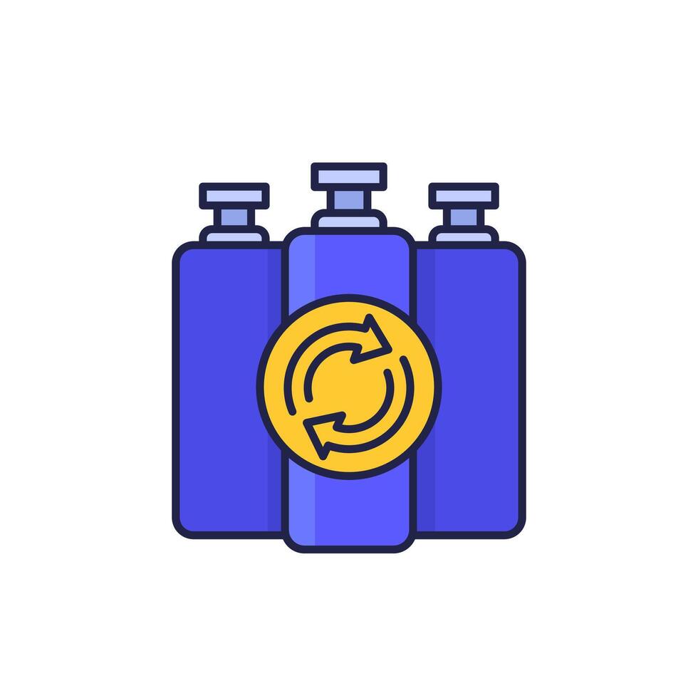 refill gas tanks icon with outline vector