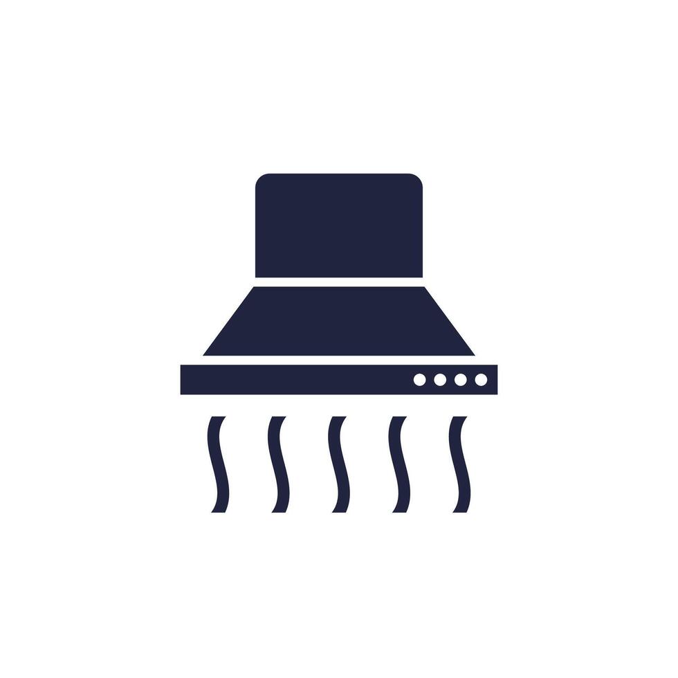 kitchen hood icon on white, vector