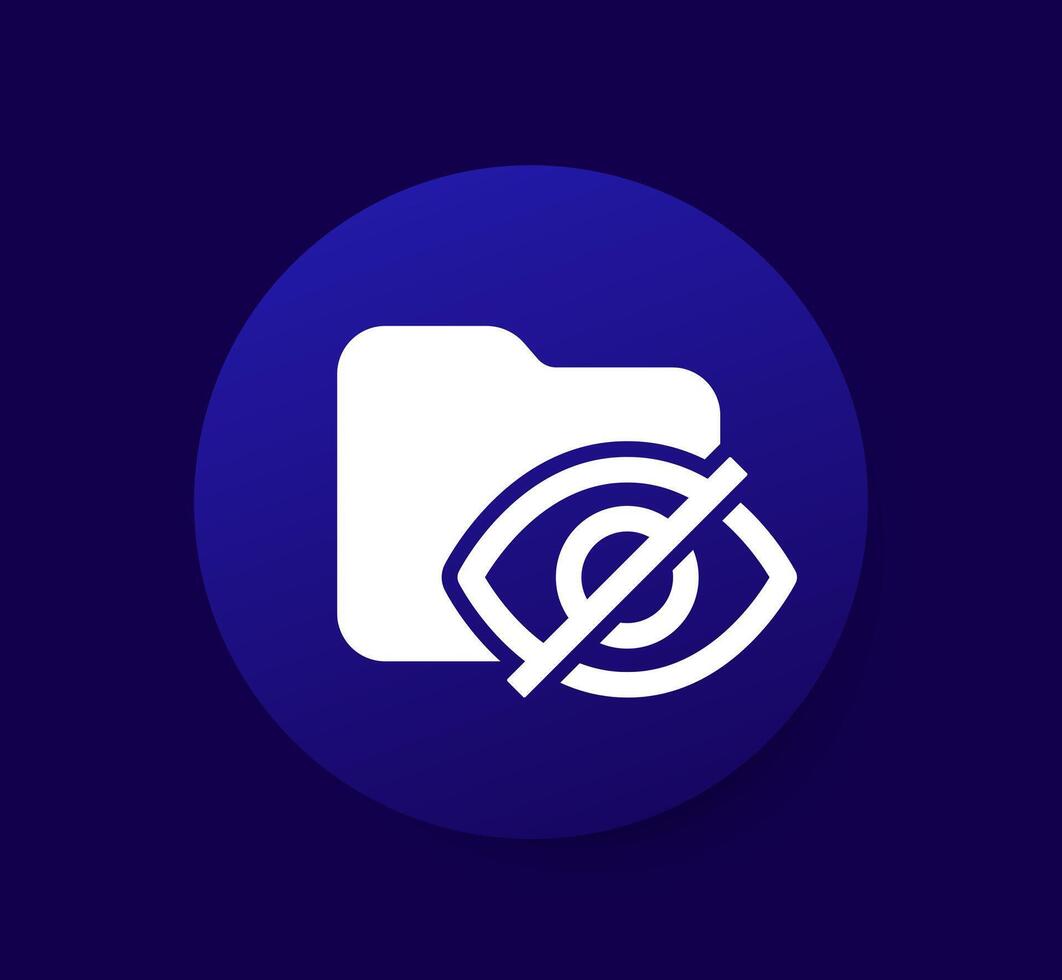 hidden folder icon for apps vector