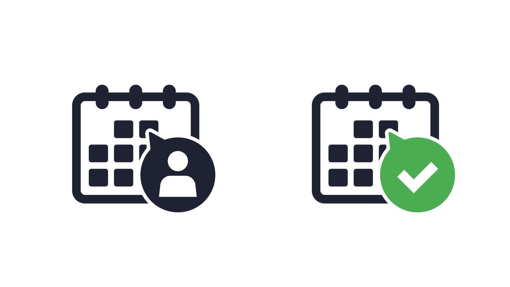 appointment icons with a calendar vector