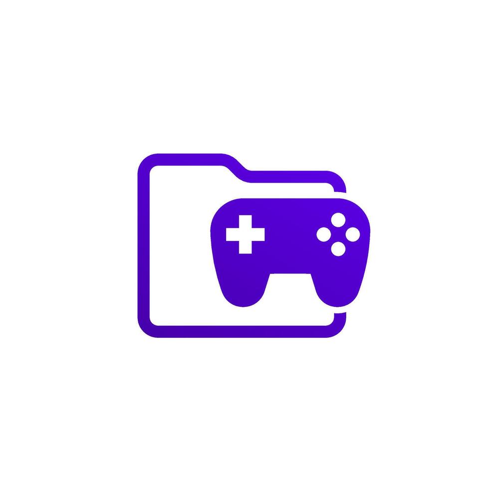 game folder icon, pictogram vector