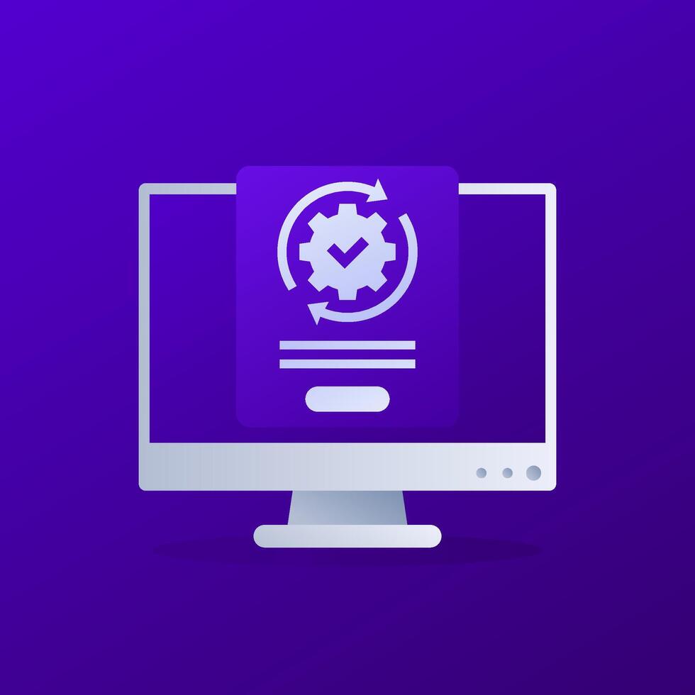 process completed design with icon vector