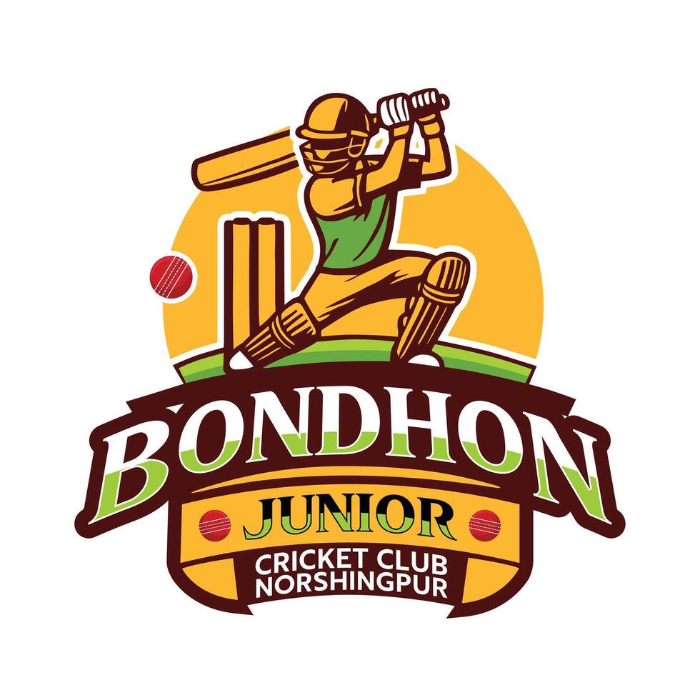 Cricket logo, sport logo for a sport club. vector