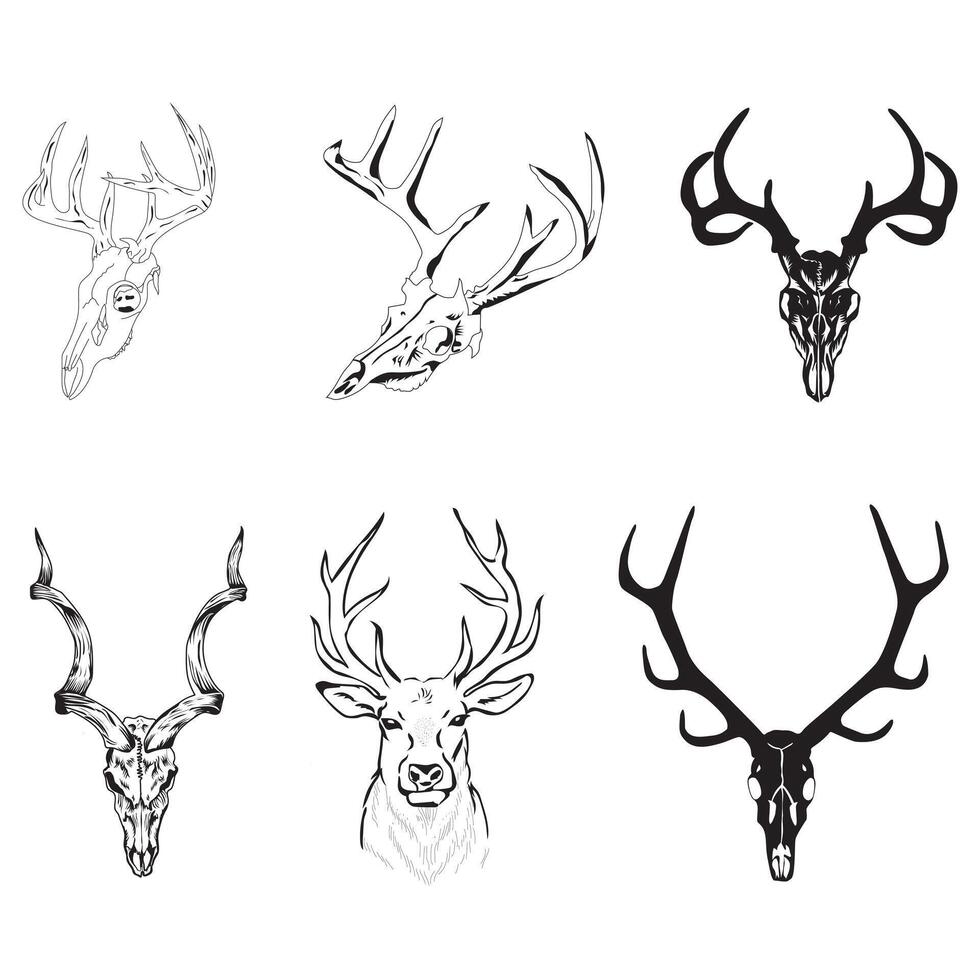 Deer skull icon design vector