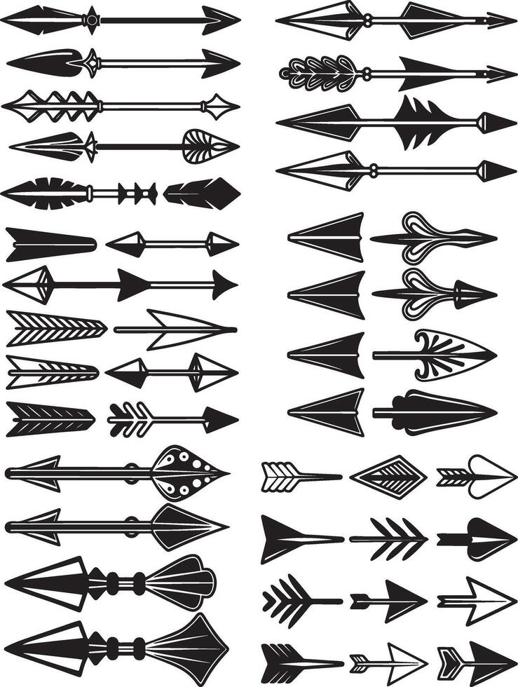 Arrows set icons. vector