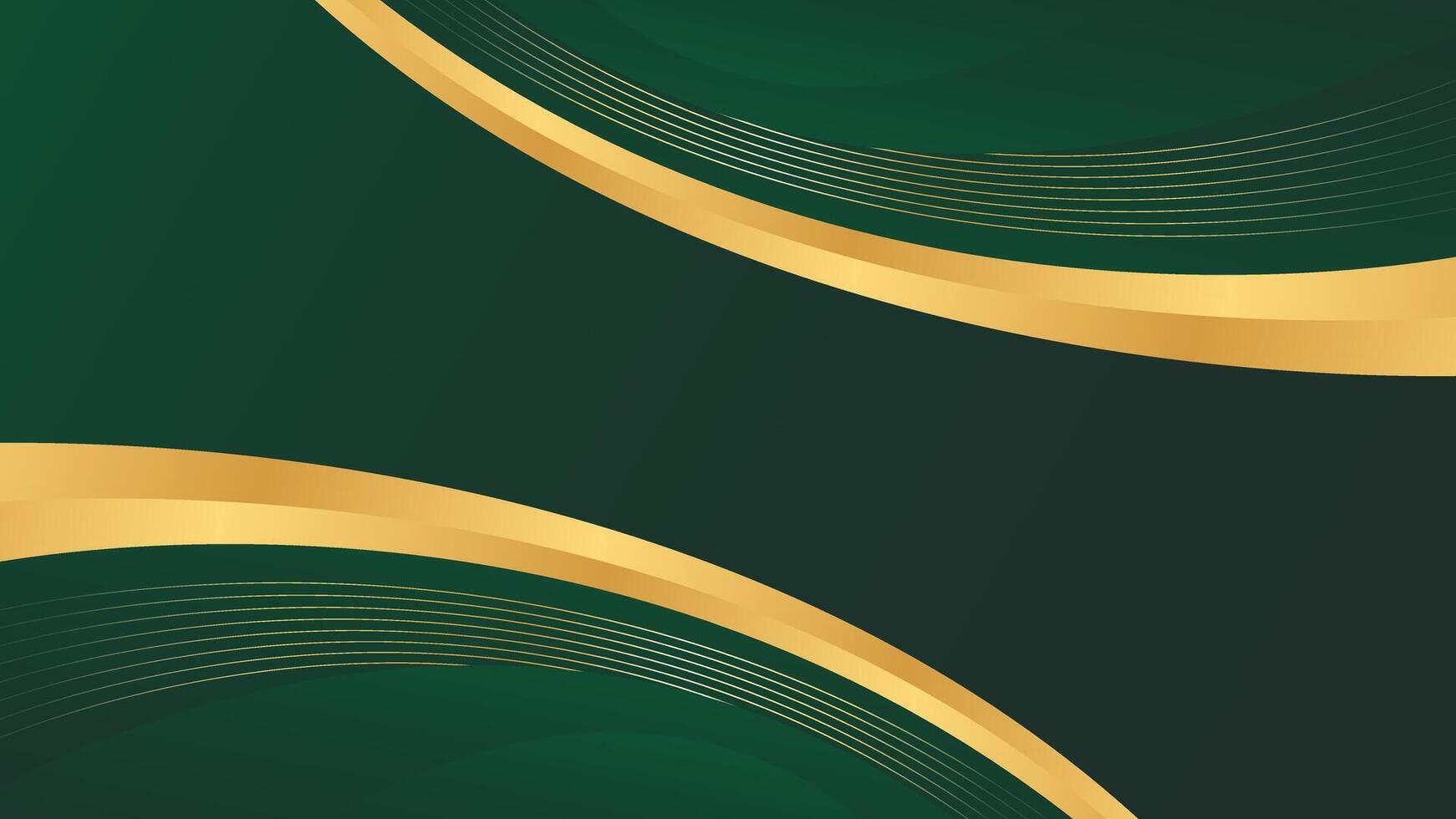 Abstract emerald green and gold luxury modern background. wallpaper design vector