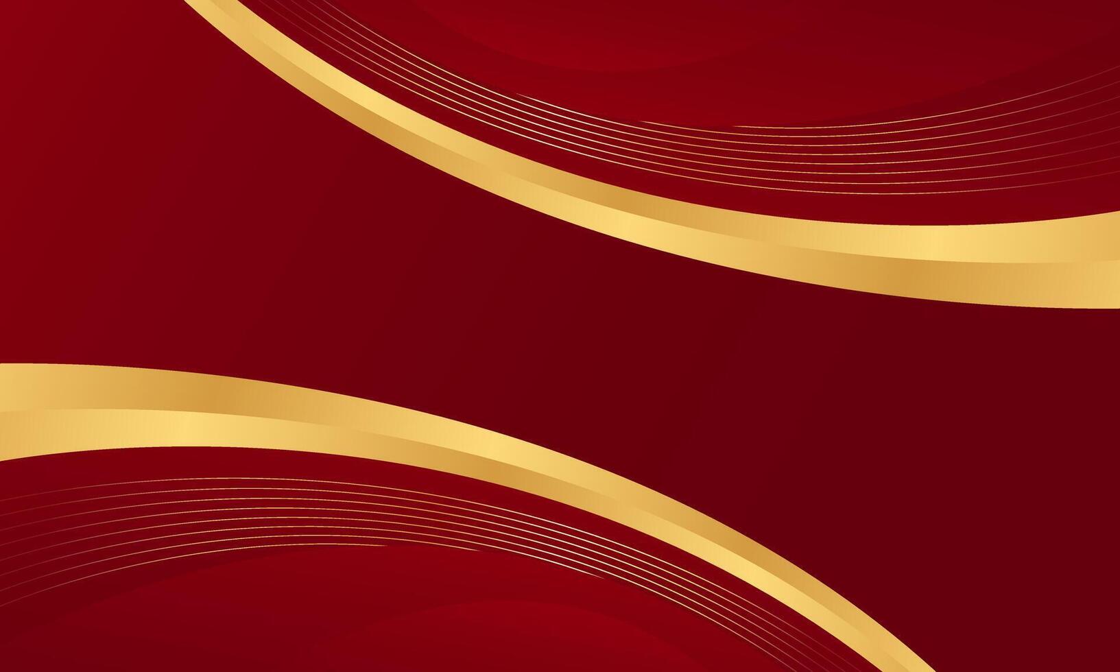 red and gold background with wavy lines vector