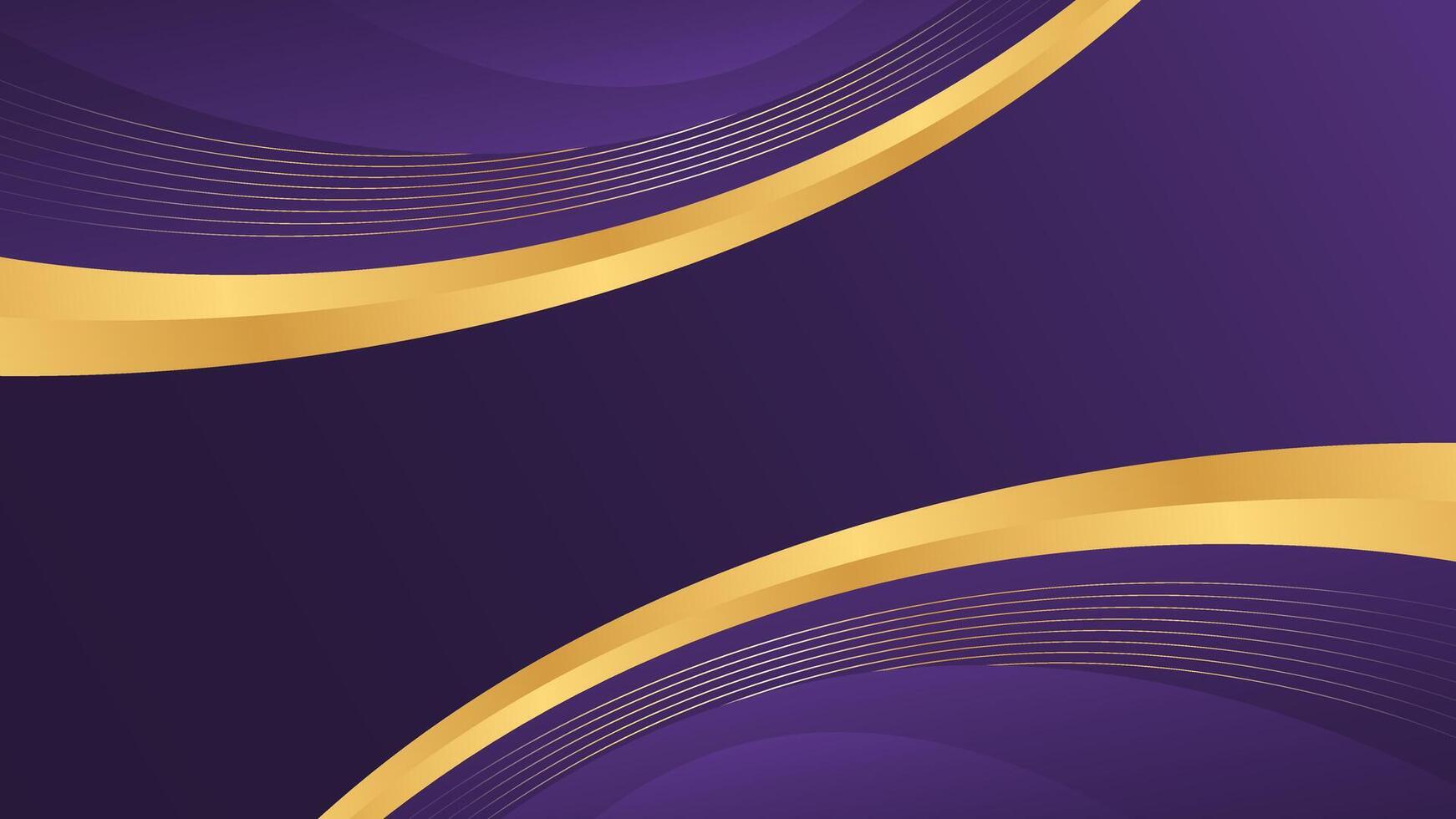 Abstract purple and gold luxury modern background. wallpaper design vector