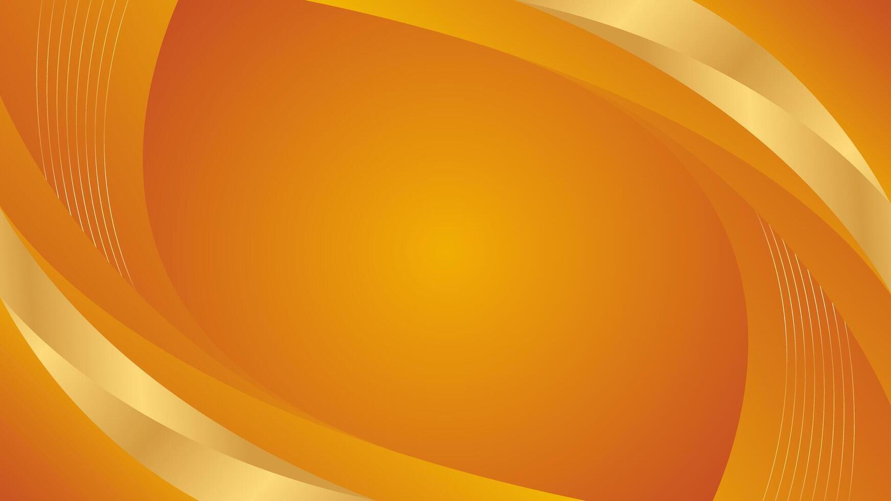 Orange gradient and luxury curved background. Modern wallpaper vector