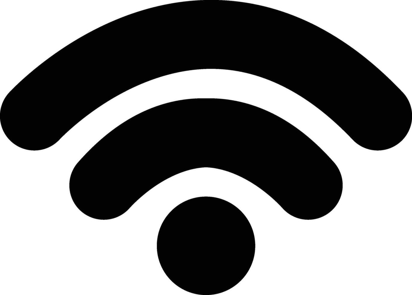 Wireless Internet Signal Icon for Apps and Digital Projects vector