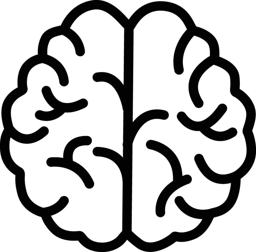 Minimalistic human brain design ideal for digital and print projects with modern aesthetics vector