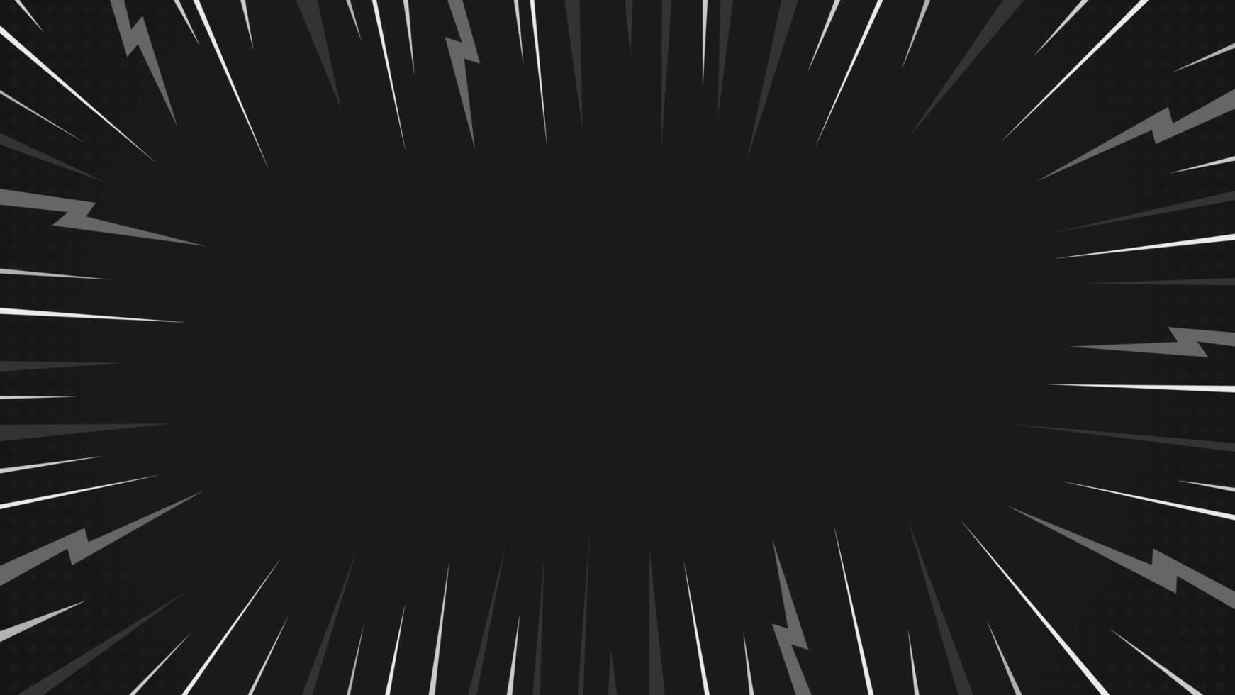 Black Background with Dark Thunder and Lightning Effect vector