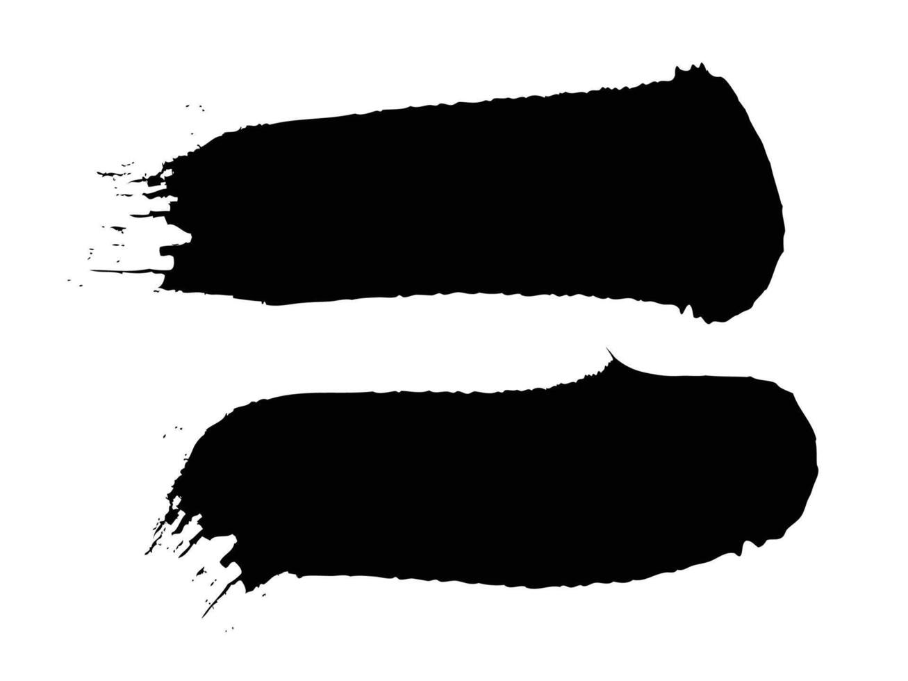 Brush Textures and Patterns Ink Splatter, Waves, and Grunge Strokes on White Background vector