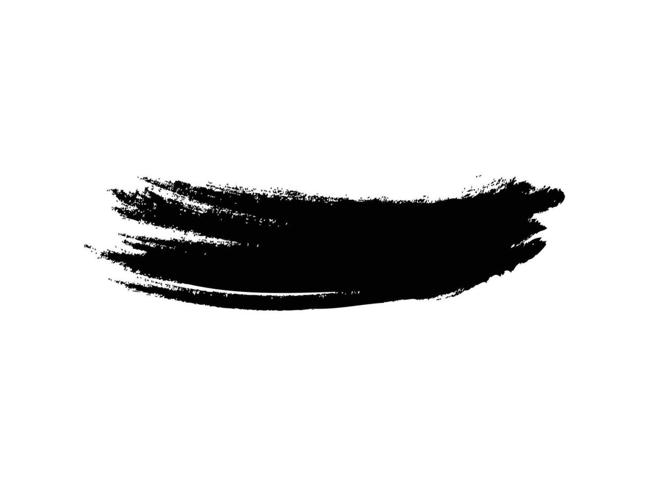 Paint Splatter and Grunge Brush Textures Black Ink Strokes on White Canvas vector
