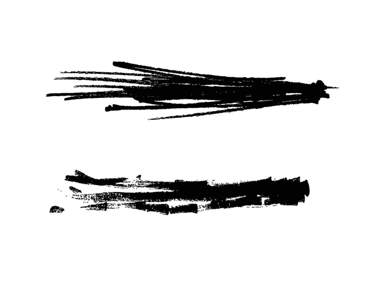 Wave Patterns and Grunge Textures Black Brush Strokes vector