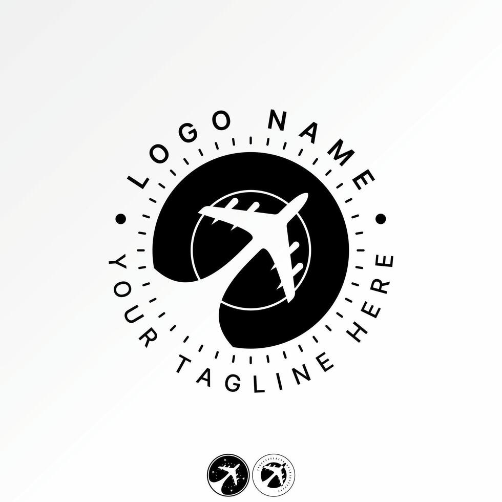 Logo design graphic concept creative premium stock image graphic jet plane with big smoke booster fast flying travel passenger airline takeoff vector