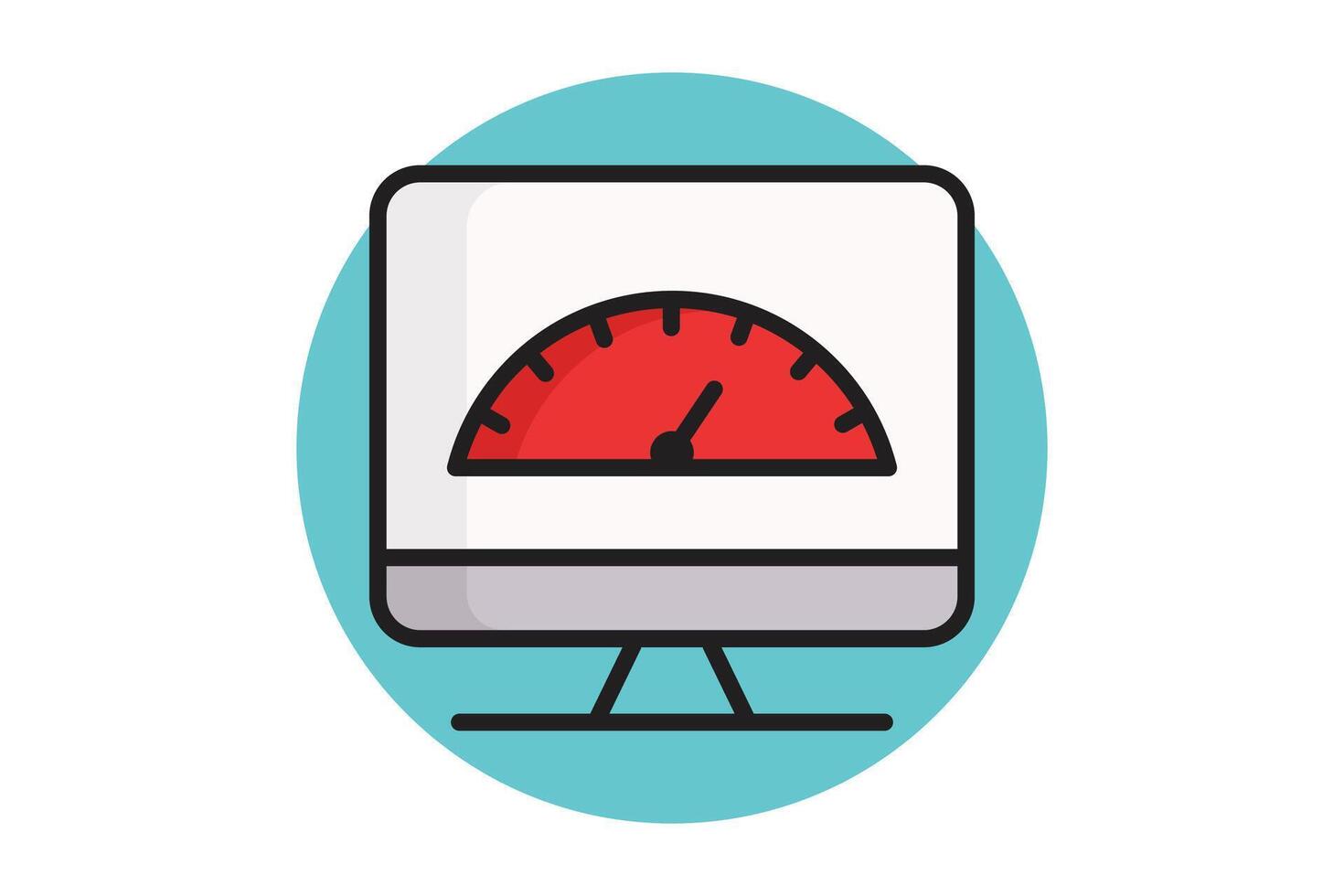 Performance icon. colored outline icon style. icon related to IT. IT architecture elements illustration vector